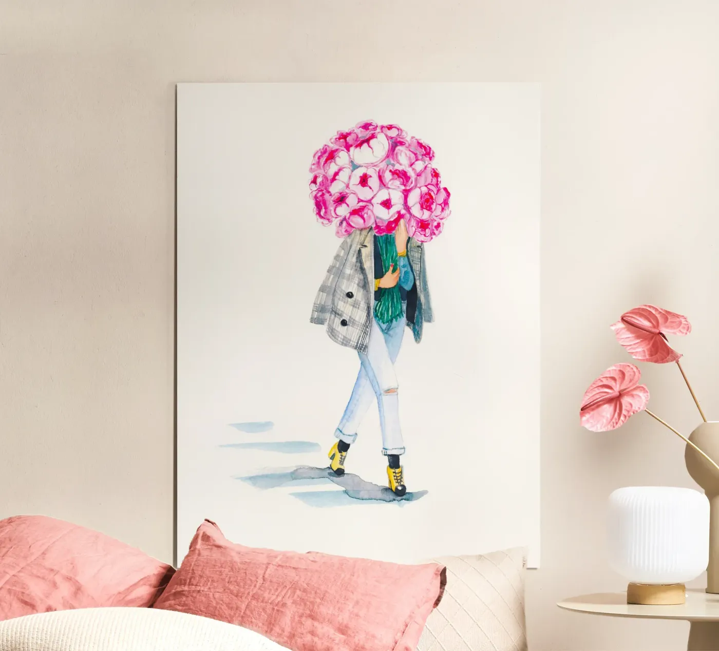 Sweet Peonies in Prince de Galles poster by byaudreyd