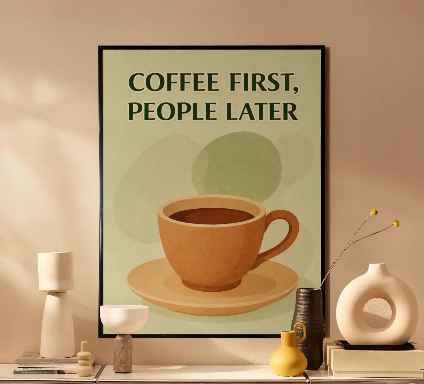 coffee first poster by oneone