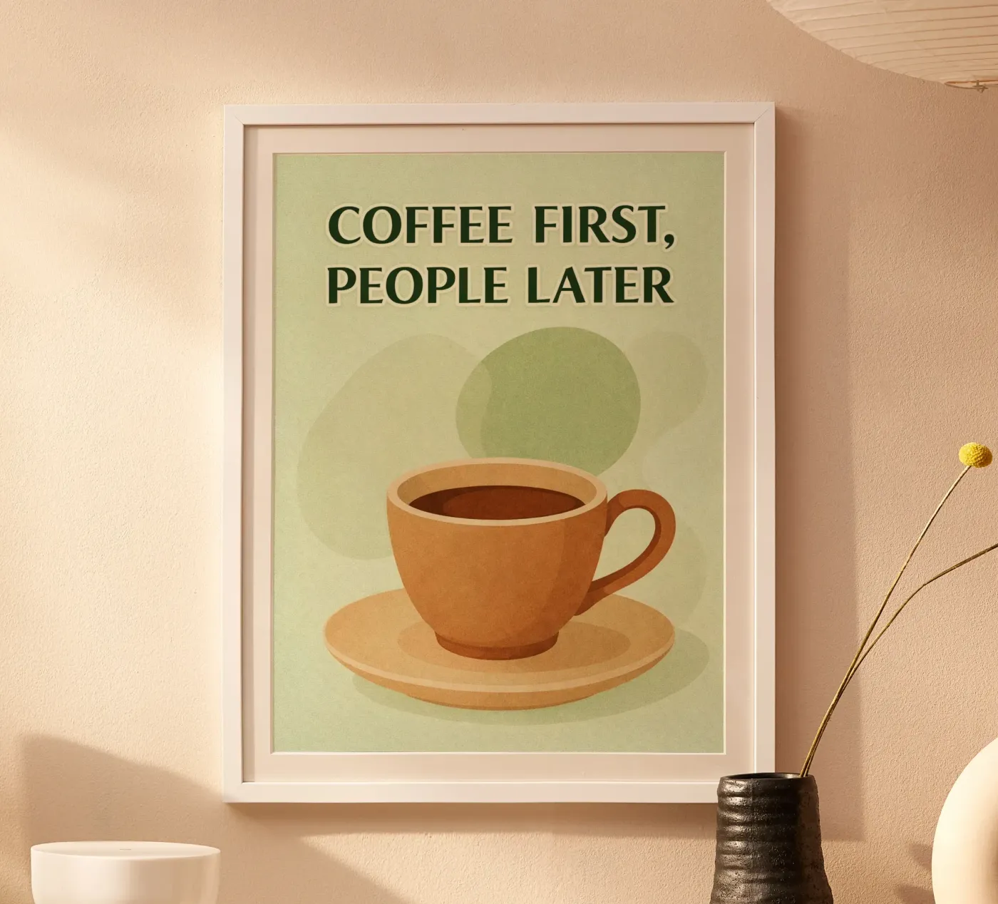 coffee first poster by oneone