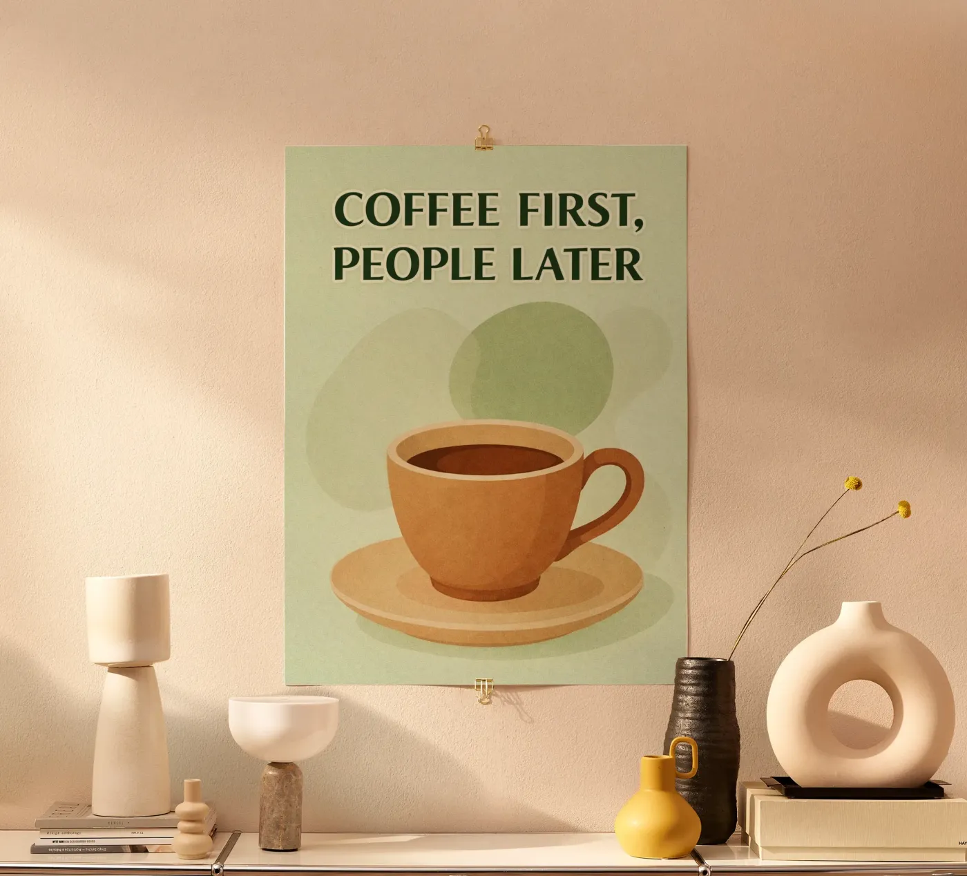 coffee first poster by oneone