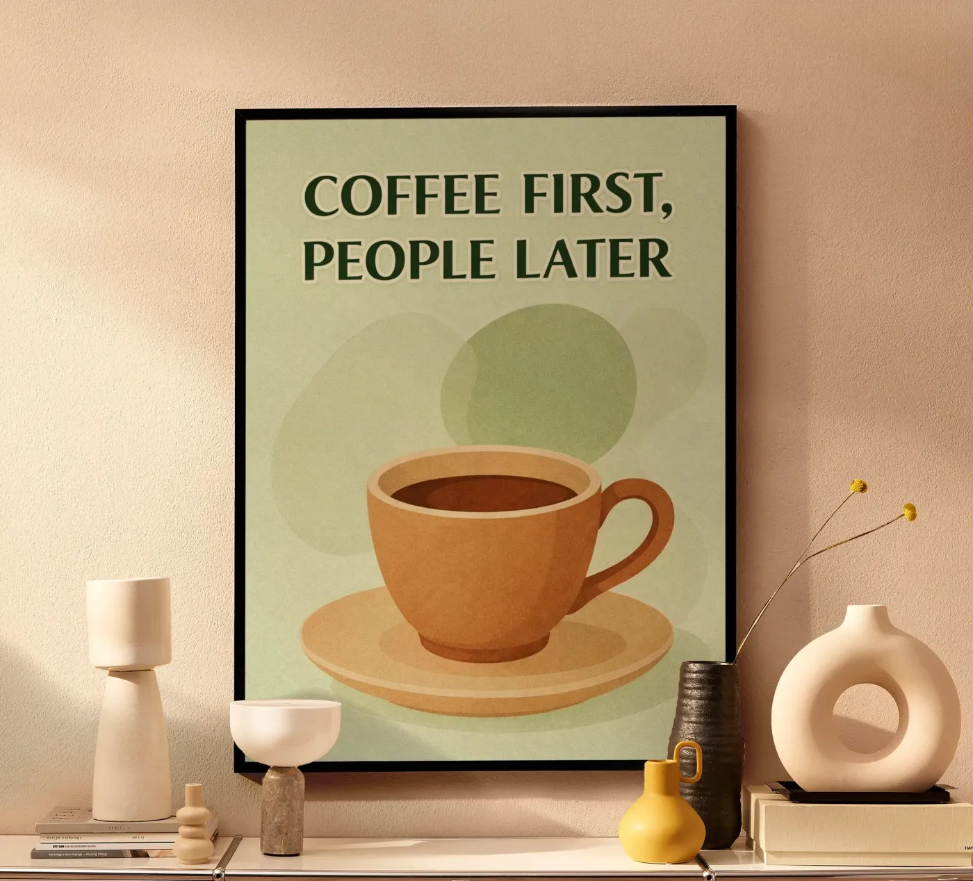 coffee first poster by oneone