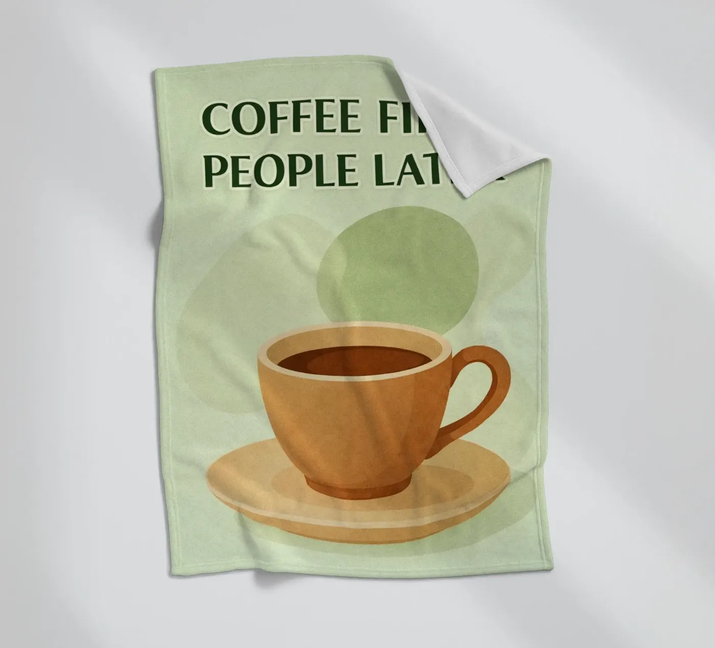 Kaffee zuerst Fleecedecke von oneone