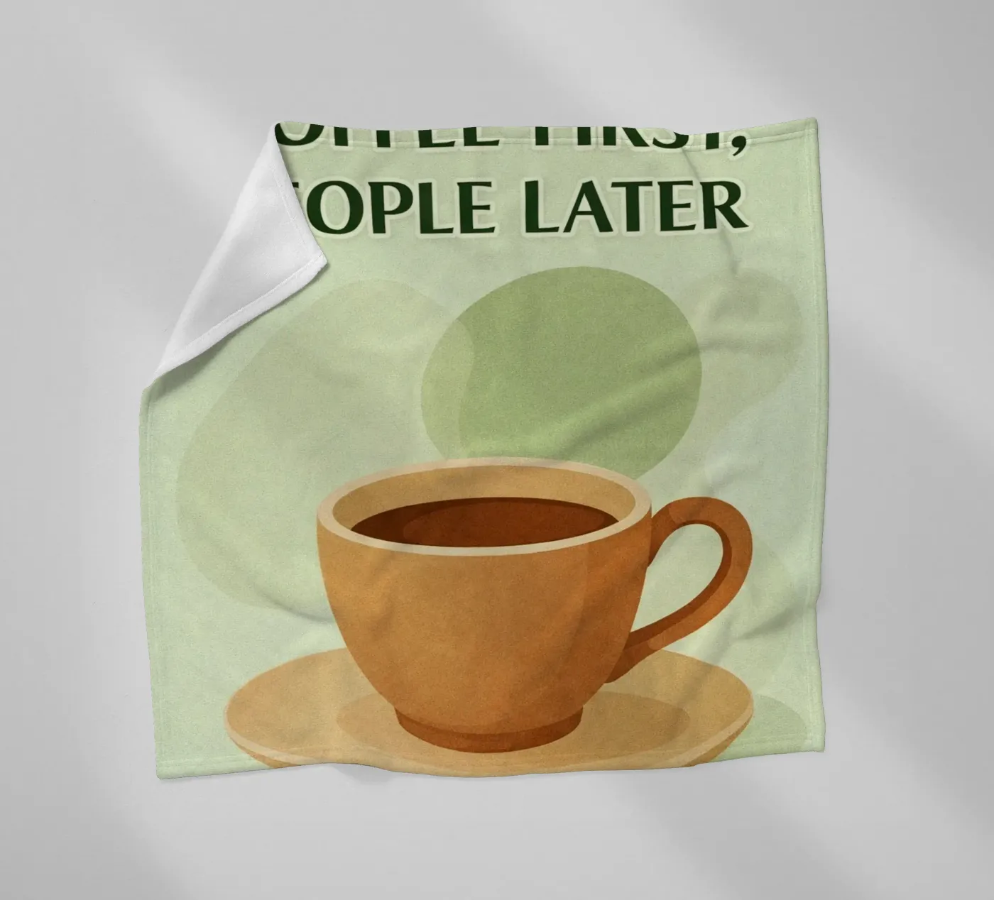 Kaffee zuerst Fleecedecke von oneone
