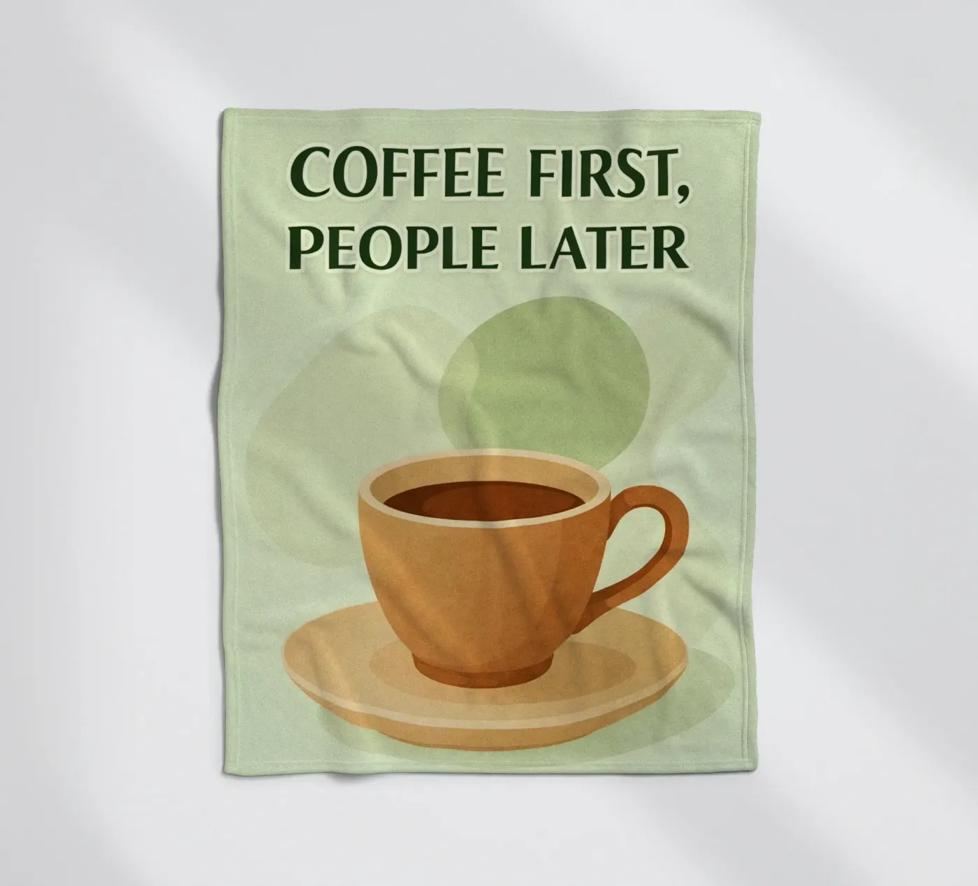 Kaffee zuerst Fleecedecke von oneone