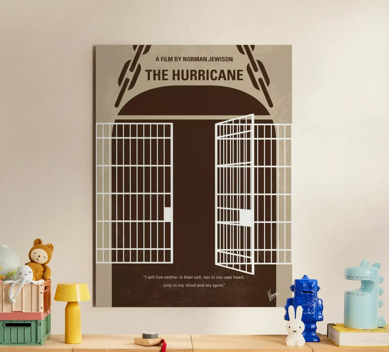 No570 My The Hurricane minimal movie poster Alu-Dibond von Chungkong