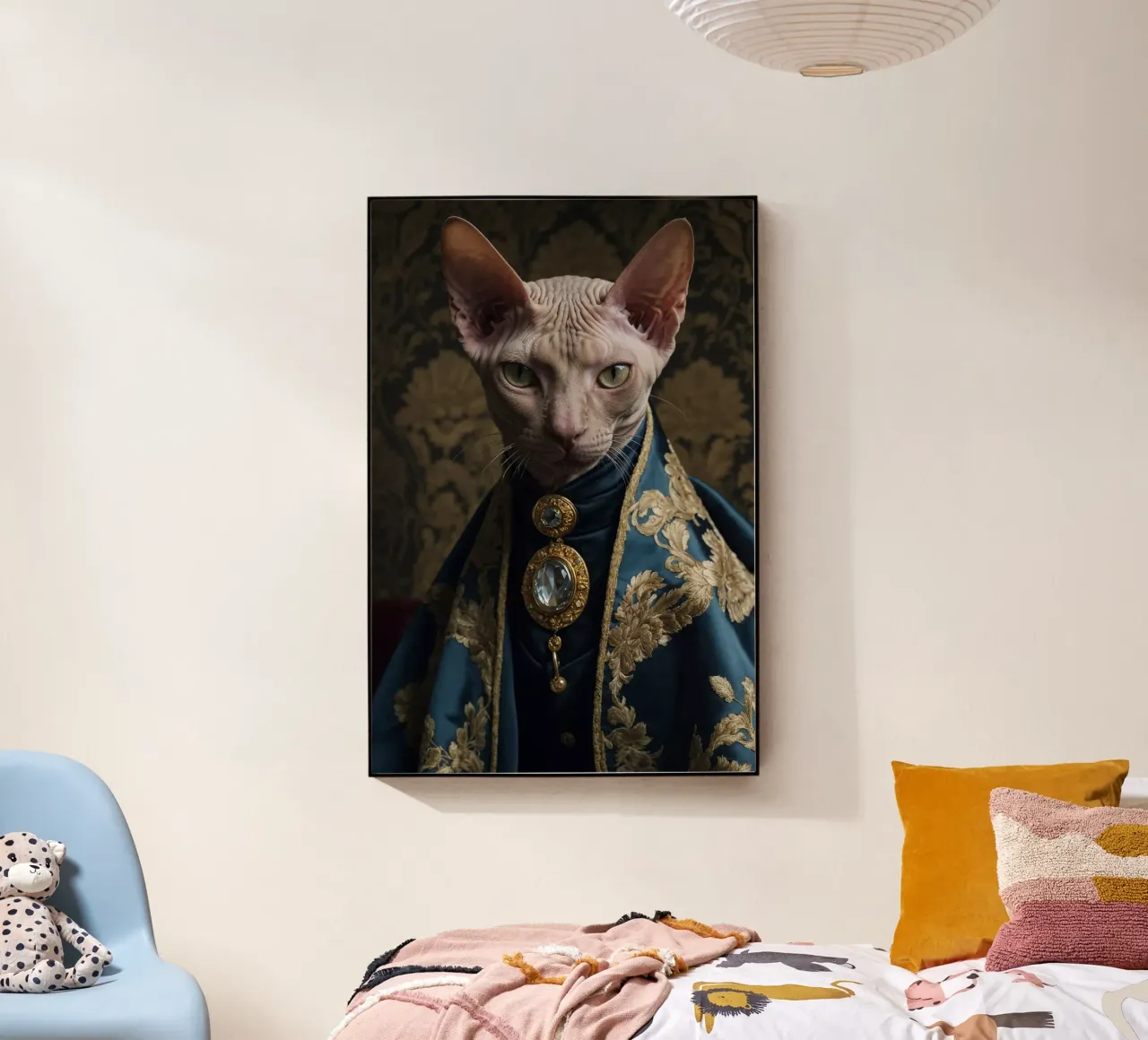 Duchessa Sphynxia - L'enigmatico felino reale plexiglass da Beasts of Nobility