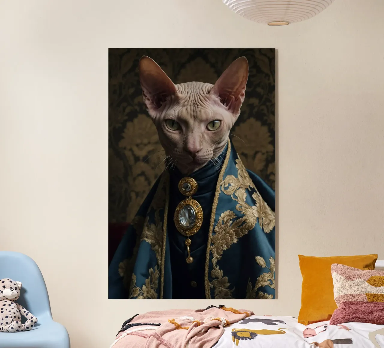 Duchessa Sphynxia - L'enigmatico felino reale plexiglass da Beasts of Nobility