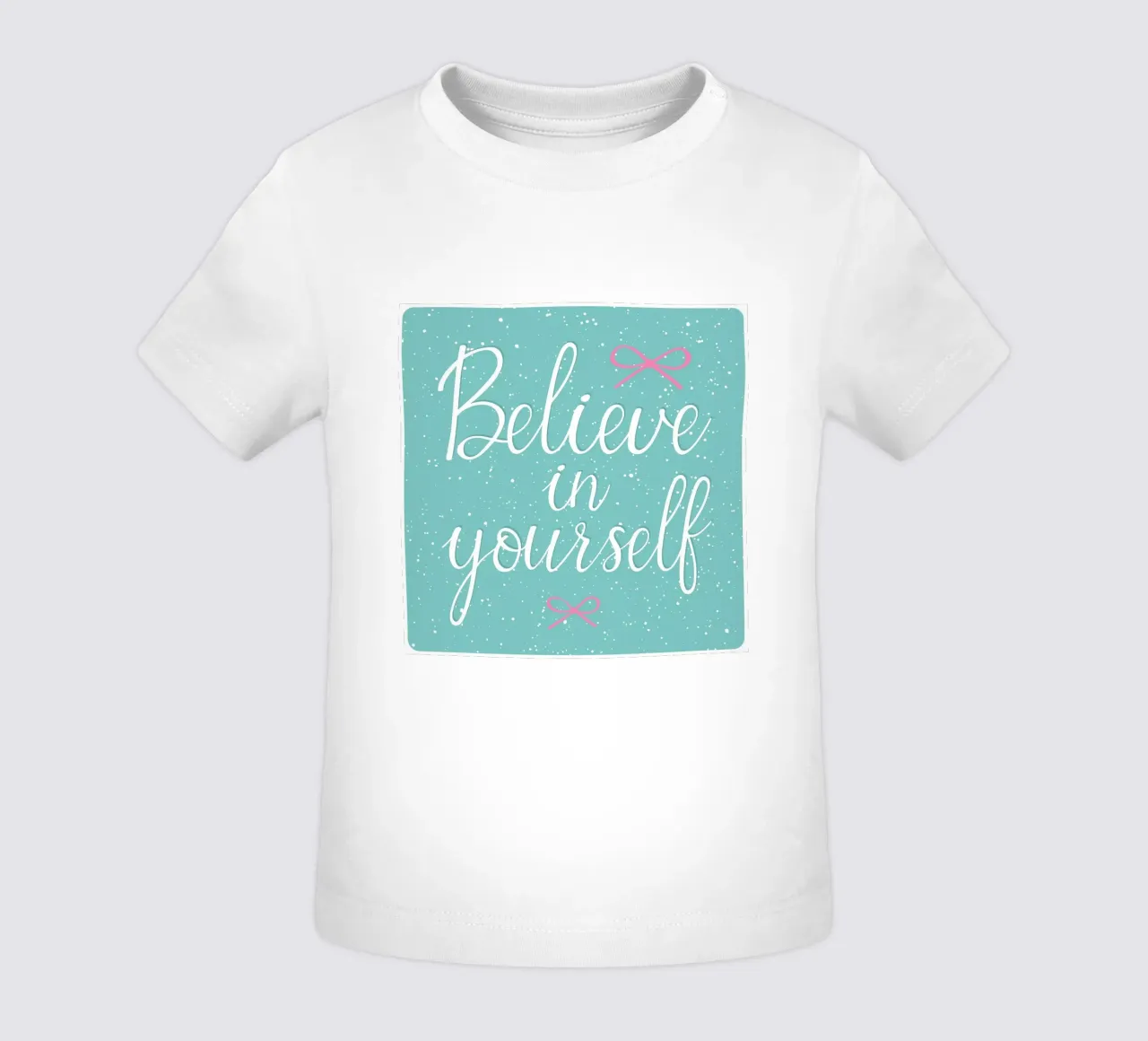 Believe in yourself quote baby t-shirt by Martina