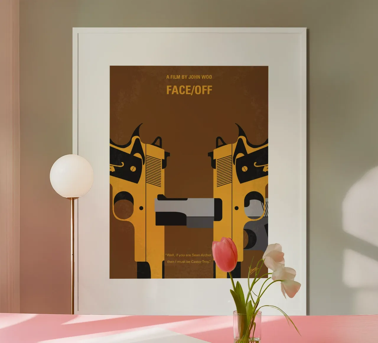 No576 My Face Off minimal movie poster poster da Chungkong