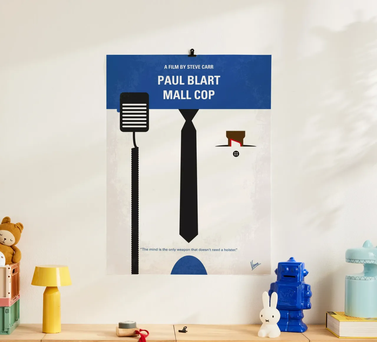No579 My Paul Blart Mall Cop minimal movie poster poster con telaio in plastica da Chungkong