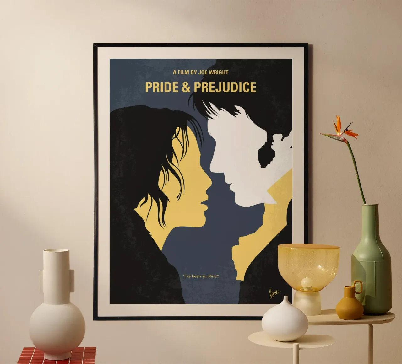 No584 My Pride and Prejudice minimal movie poster carta hahnemühle da Chungkong