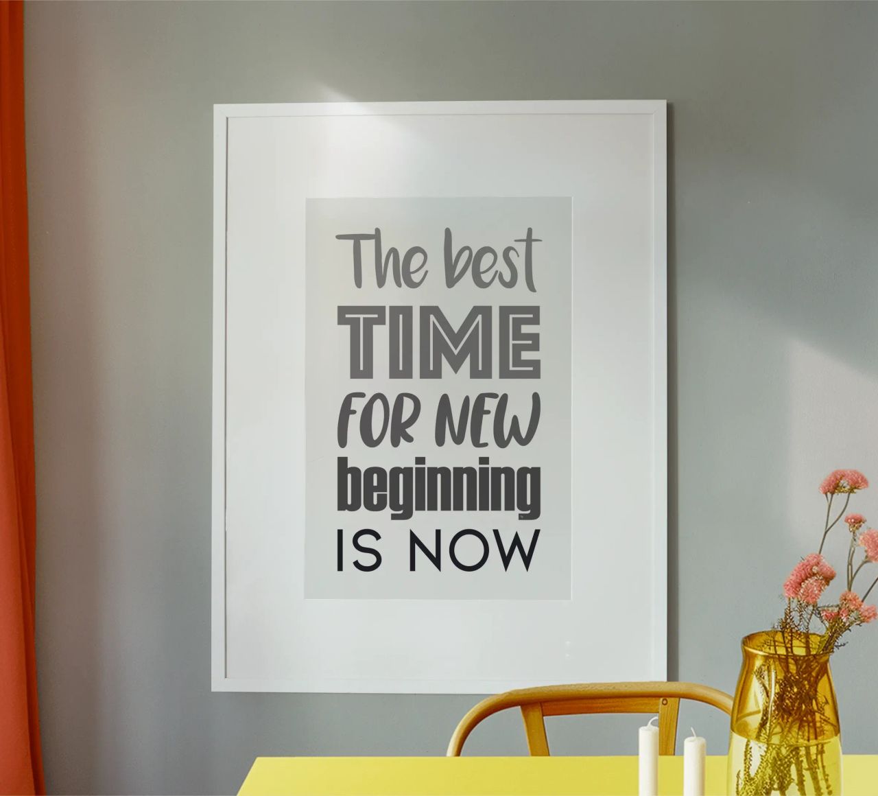 Die beste Zeit für einen Neuanfang ist jetzt Zitat Poster von Martina