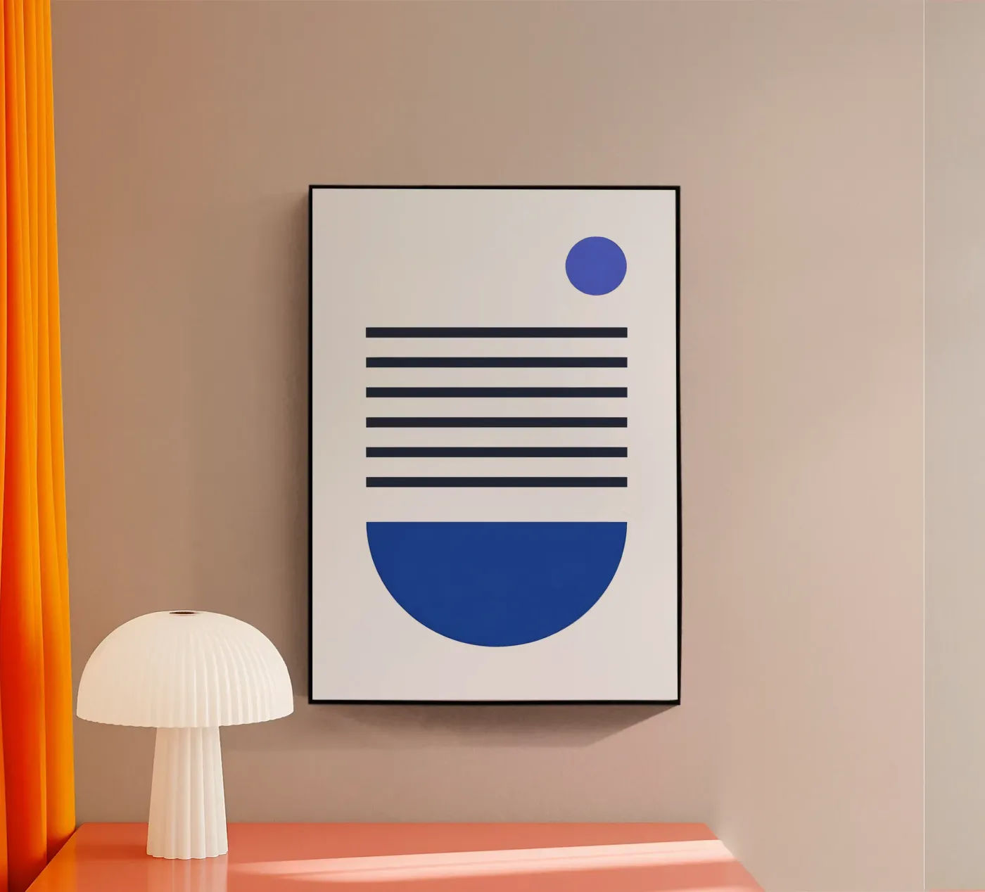 Blauwe ritme acryl van Robert