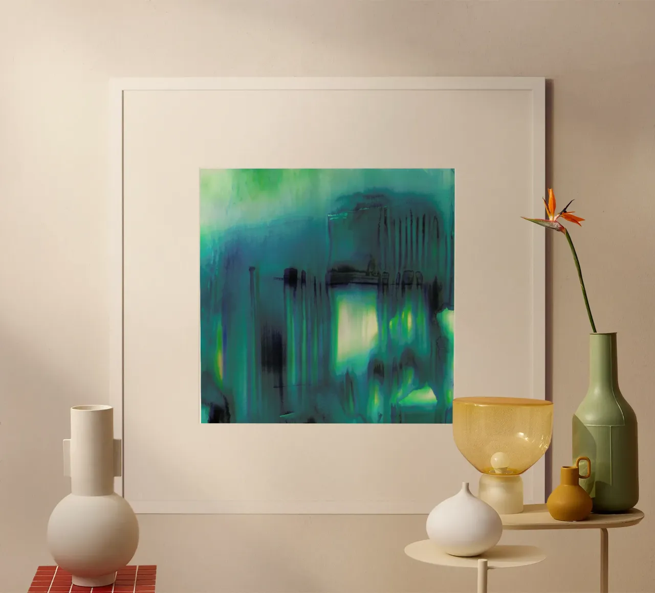 Deluge poster con telaio in legno da Amy Sia