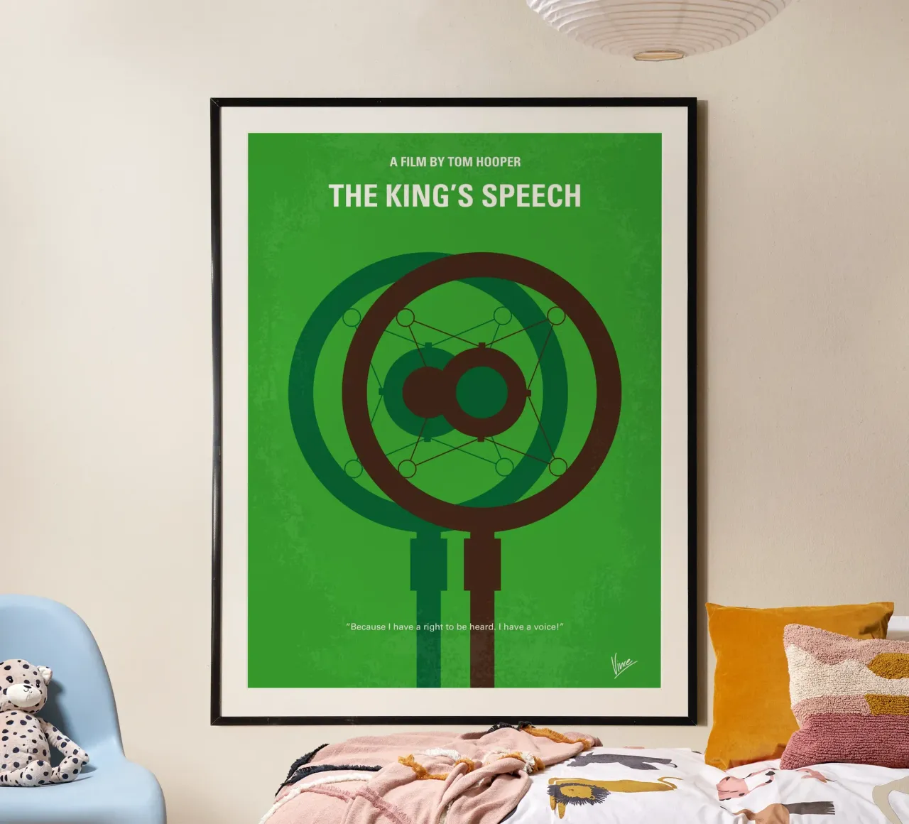No587 My The Kings Speech minimal movie poster poster con telaio in alluminio da Chungkong