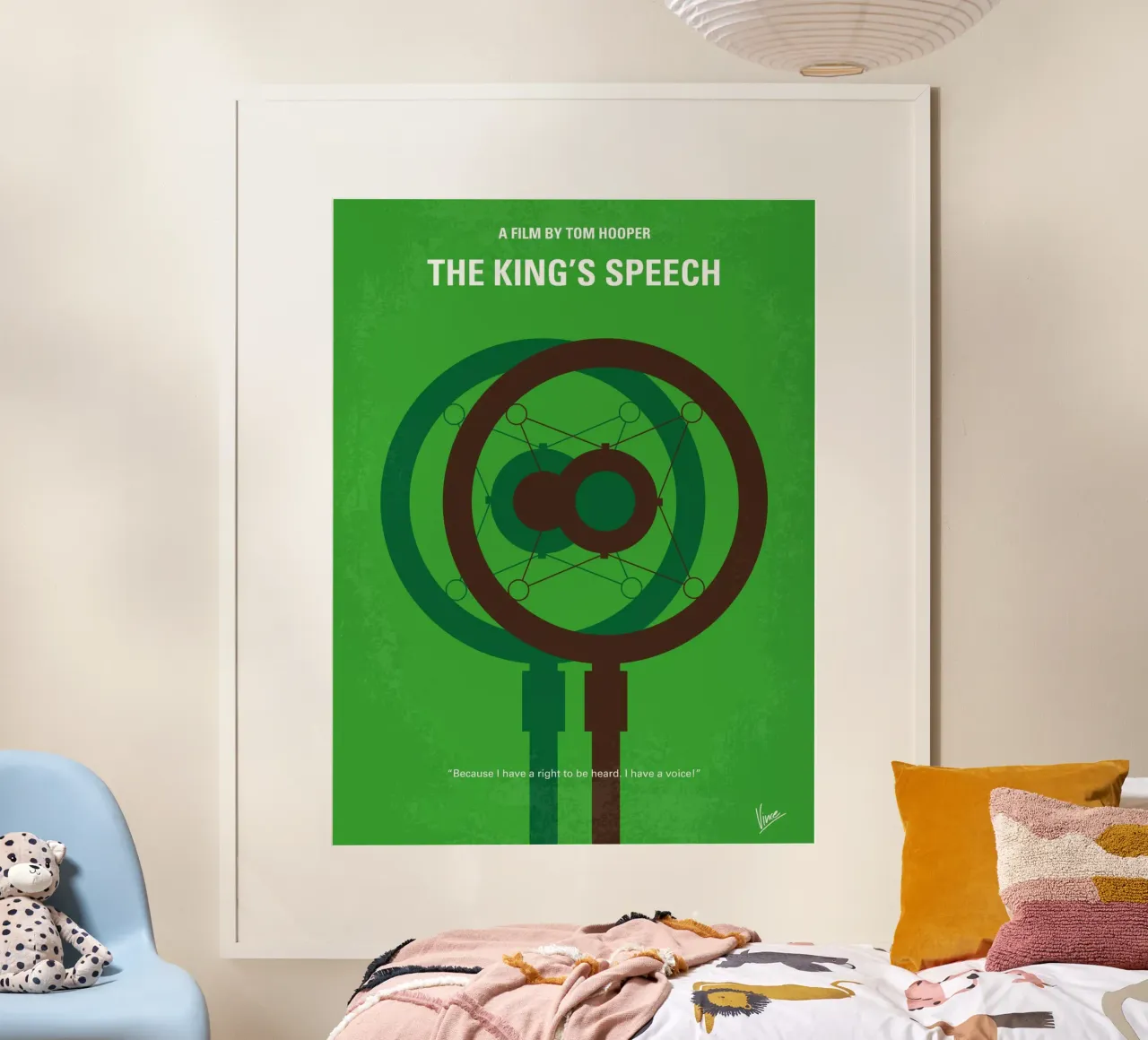 No587 My The Kings Speech minimal movie poster poster con telaio in alluminio da Chungkong