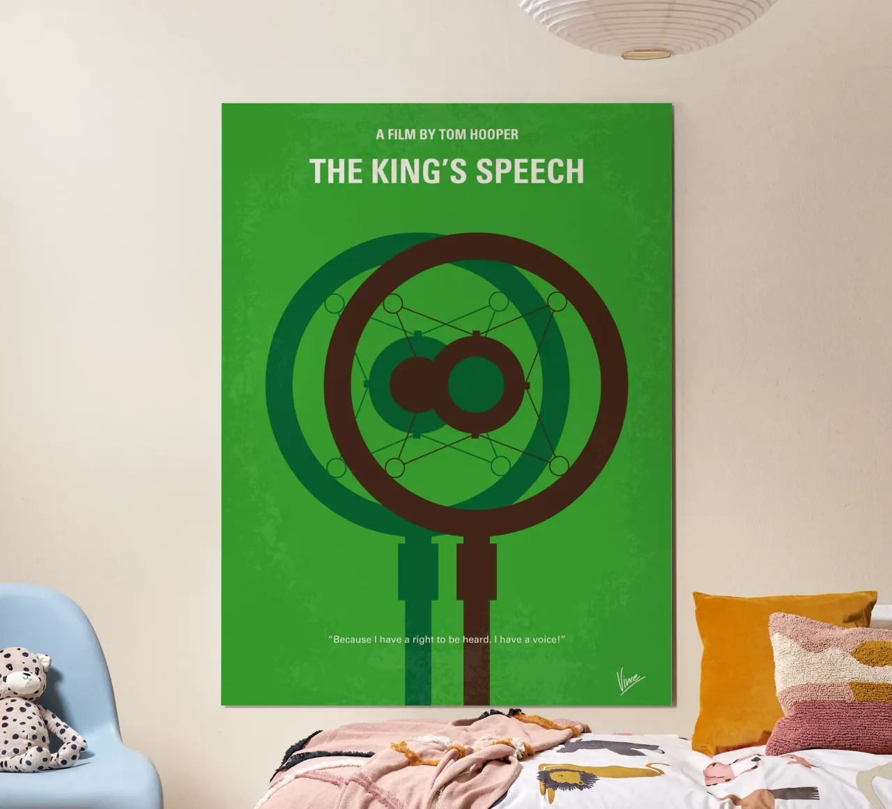 No587 My The Kings Speech minimal movie poster poster con telaio in alluminio da Chungkong