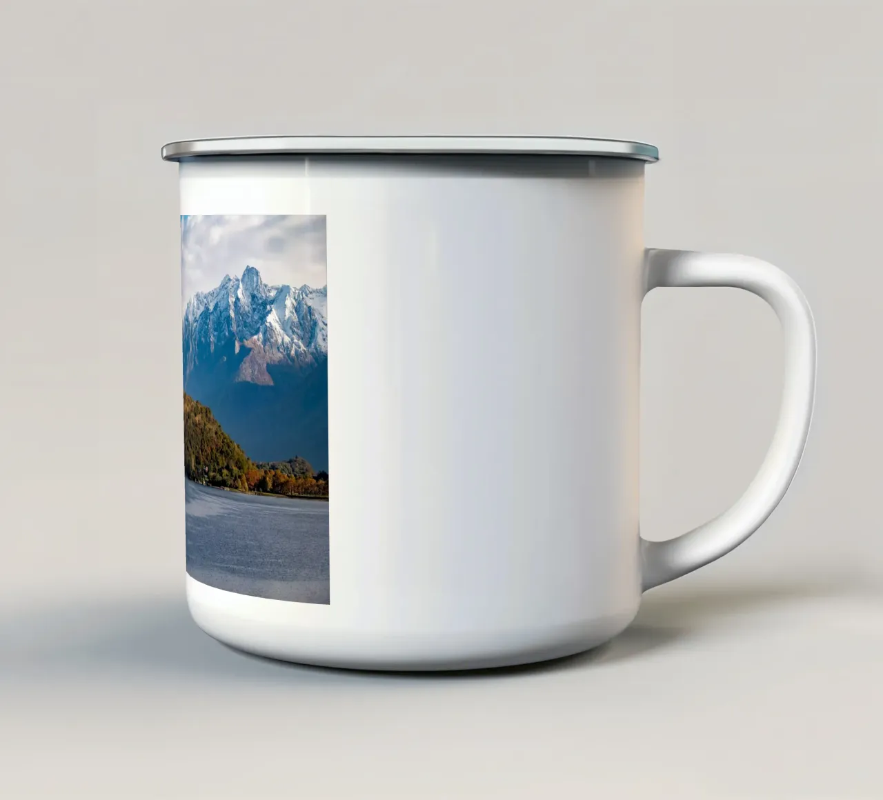 Lake Como in Italy tazza in smalto da anderm