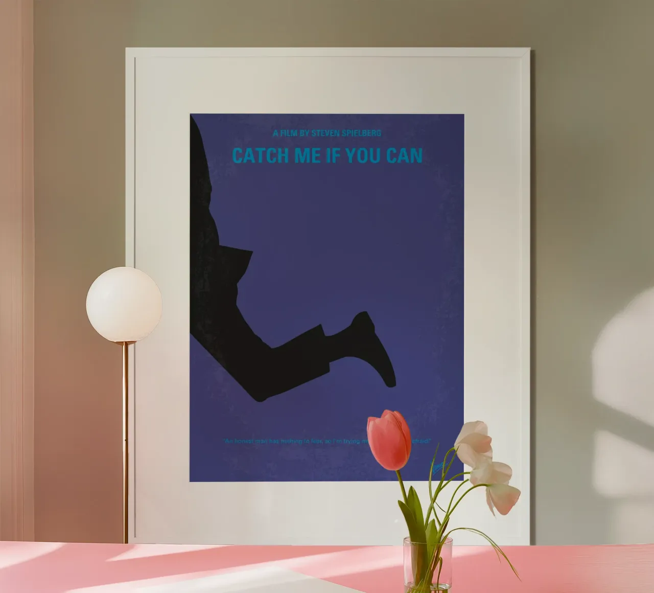No592 My Catch Me If You Can minimal movie poster poster con telaio in legno da Chungkong