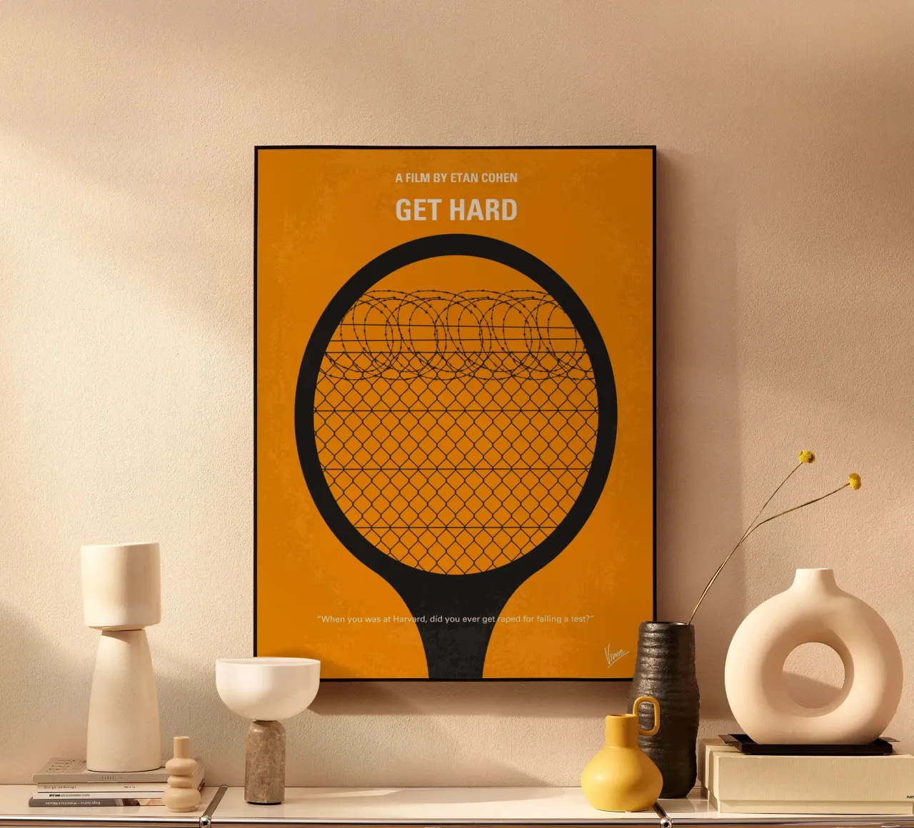 No594 My Get hard minimal movie poster plexiglass da Chungkong