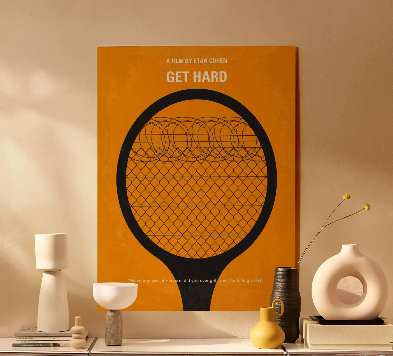 No594 My Get hard minimal movie poster plexiglass da Chungkong