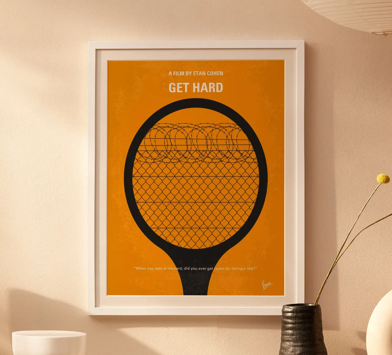 No594 My Get hard minimal movie poster poster con telaio in plastica da Chungkong