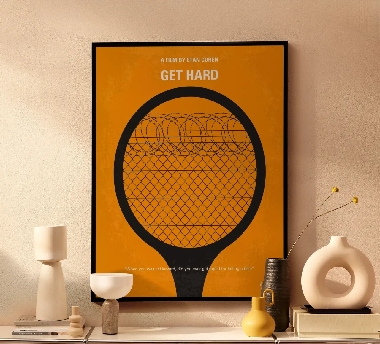 No594 My Get hard minimal movie poster poster con telaio in plastica da Chungkong