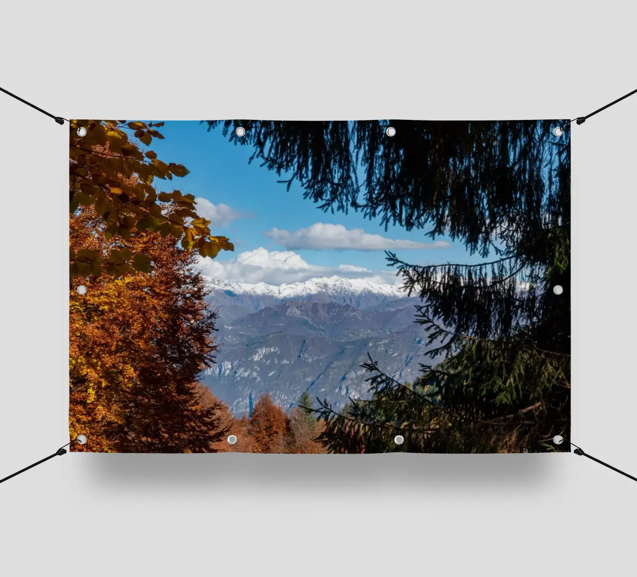 Snowy mountains and autumn colours telo in pvc da anderm