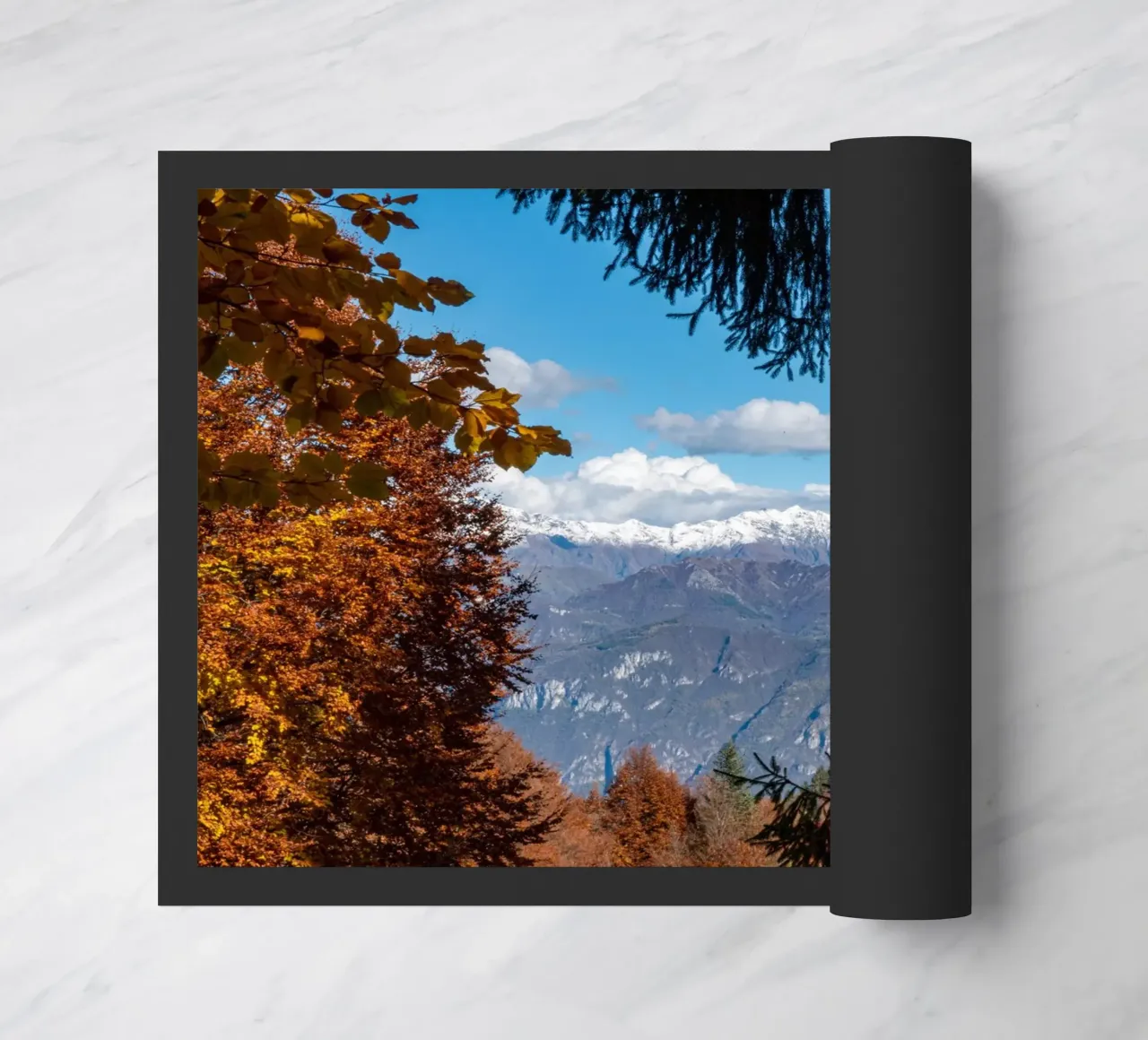 Snowy mountains and autumn colours zerbino da anderm
