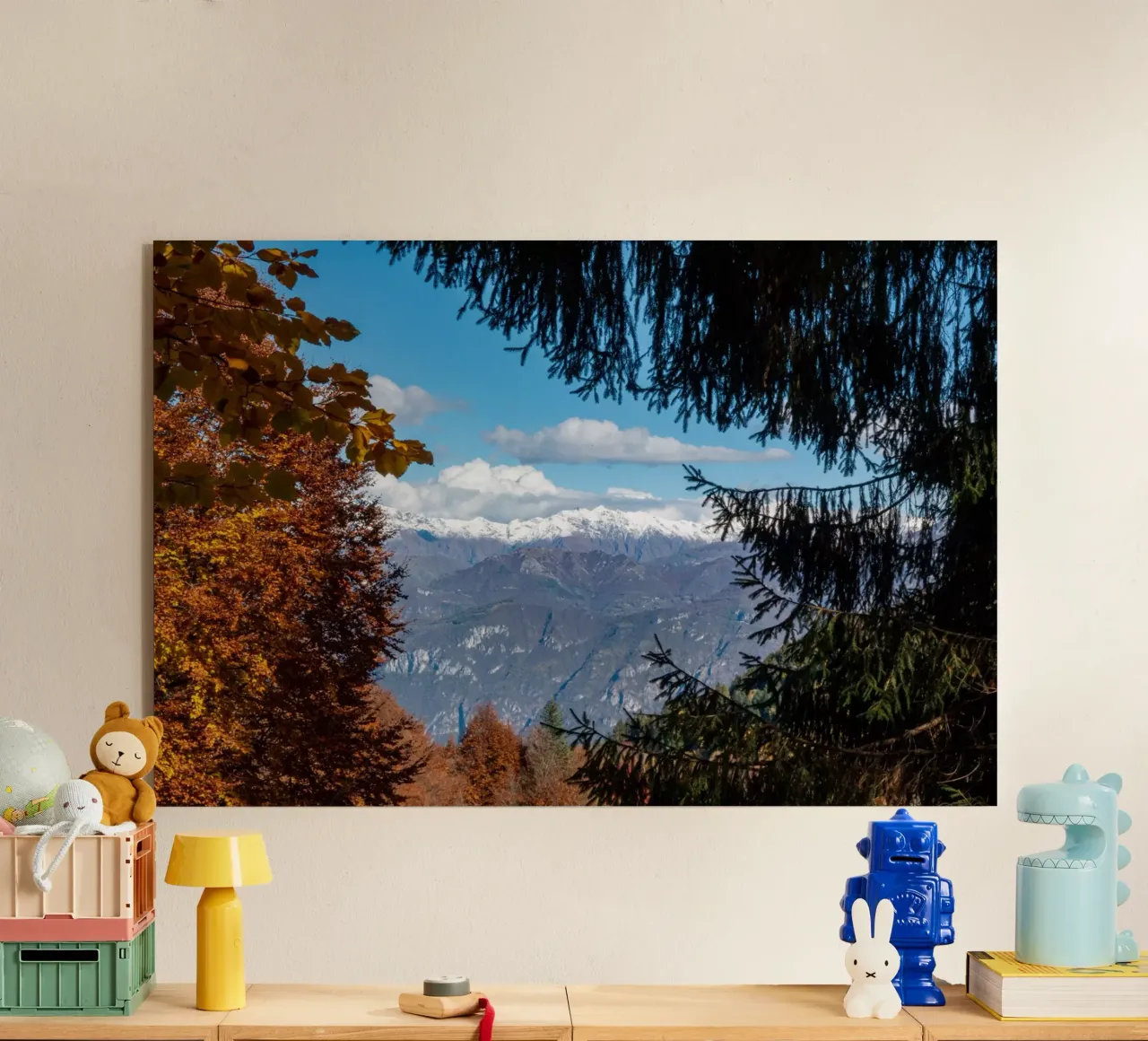 Snowy mountains and autumn colours plexiglass da anderm