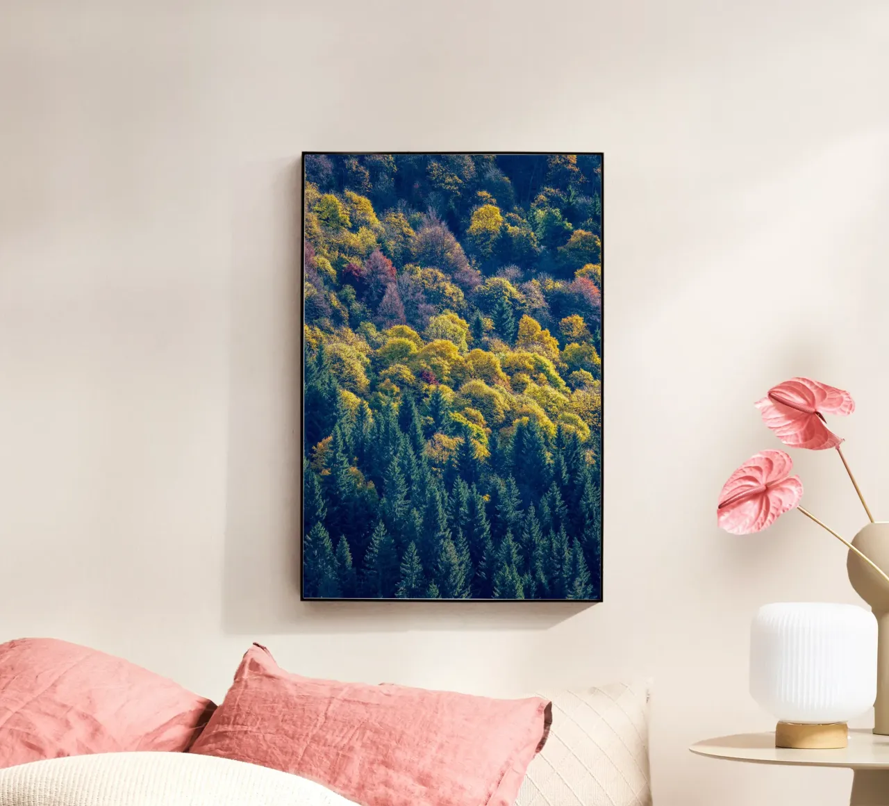 Colourful trees in a forest on a mountain plexiglass da anderm