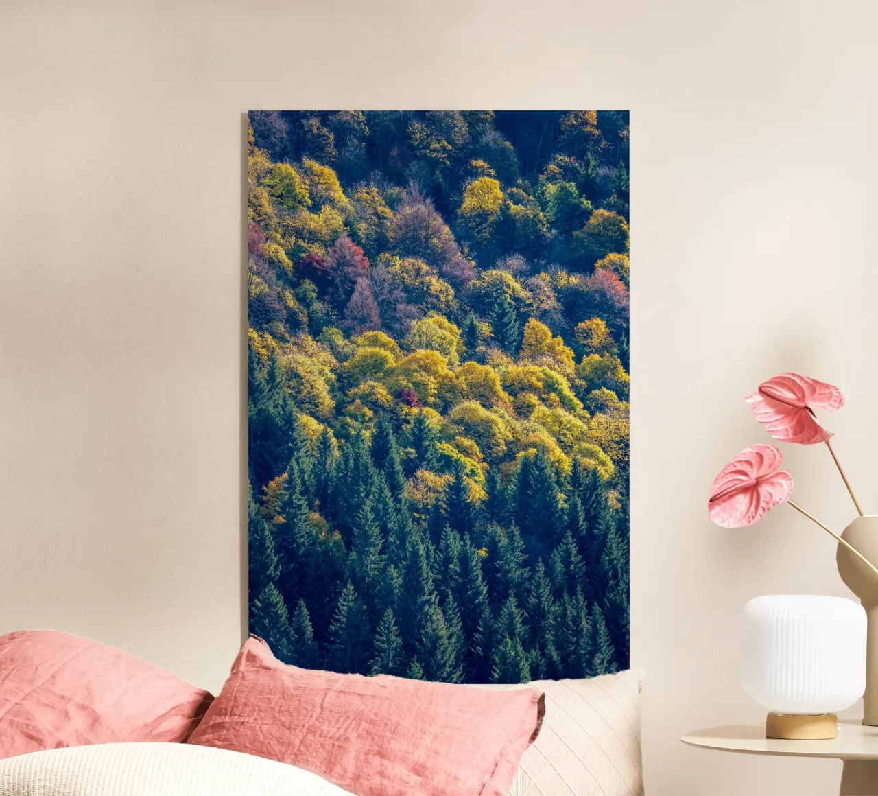Colourful trees in a forest on a mountain plexiglass da anderm