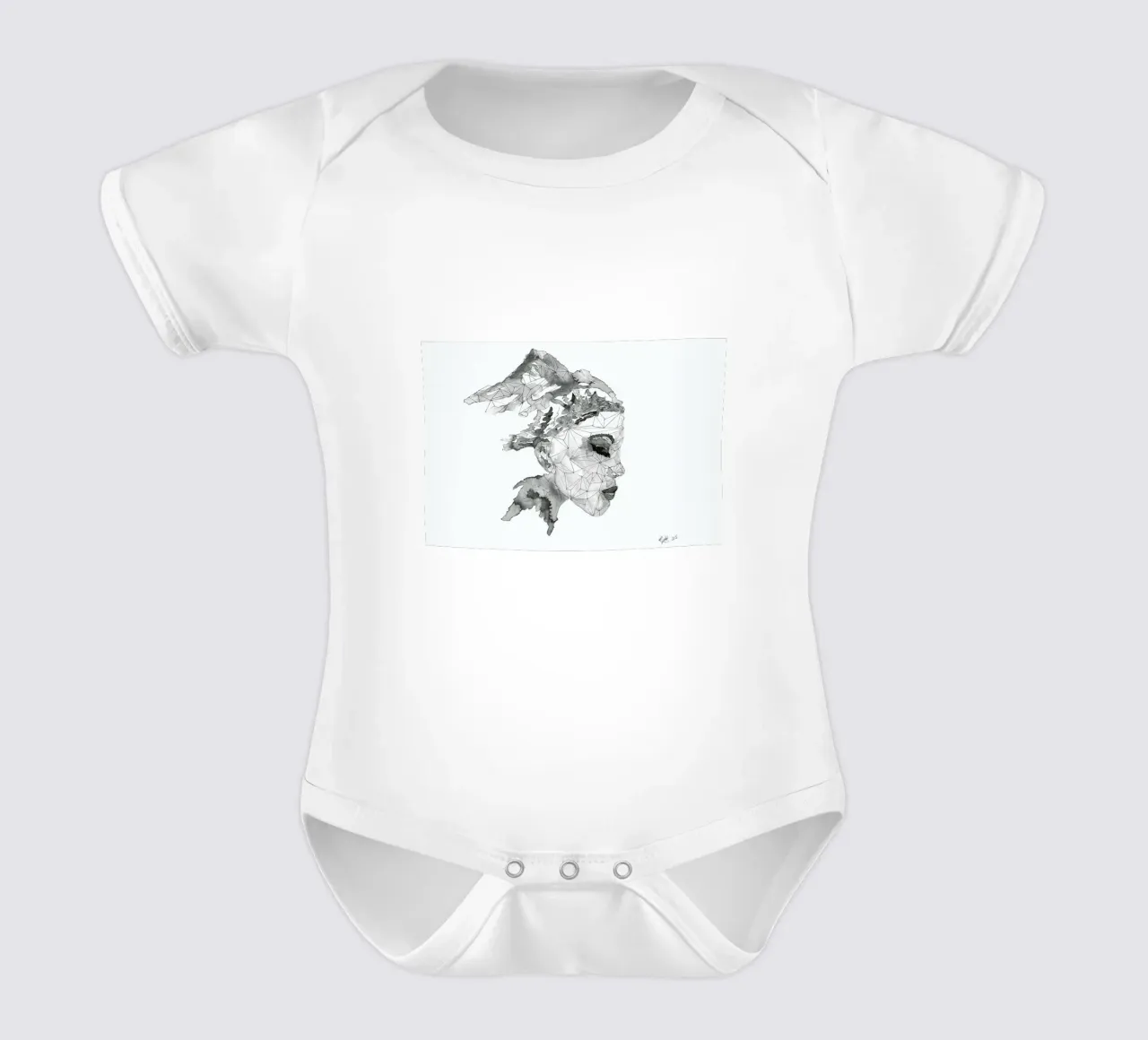 I am a Mountain Child body neonato maniche corte da Larissa van der Laan