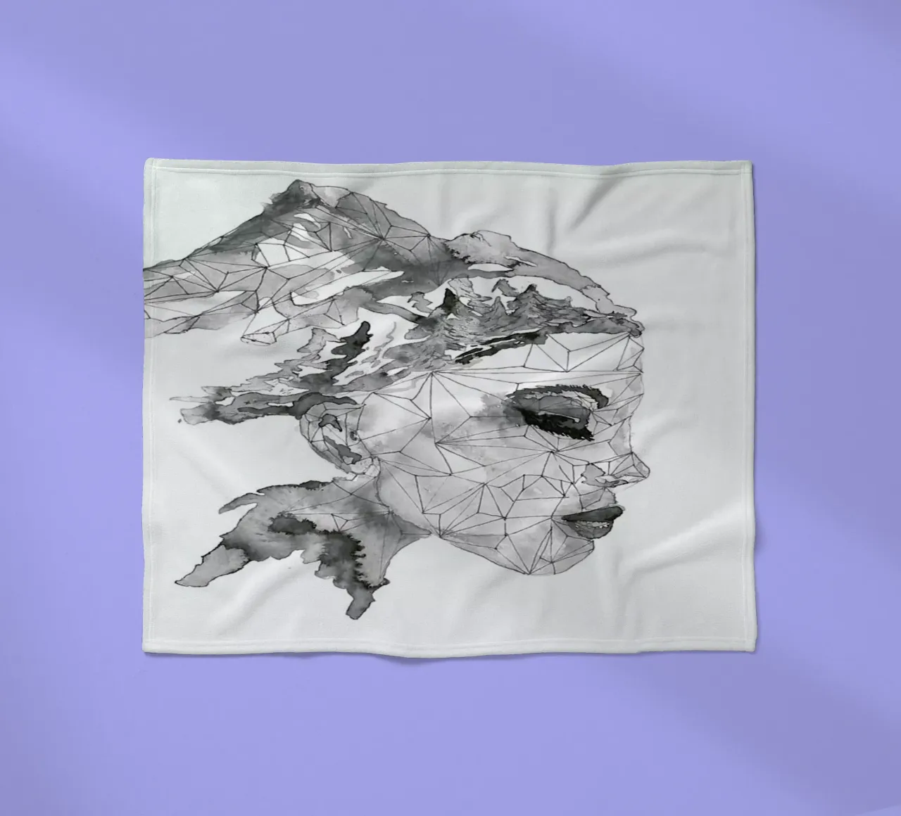 I am a Mountain Child coperta in pile da Larissa van der Laan