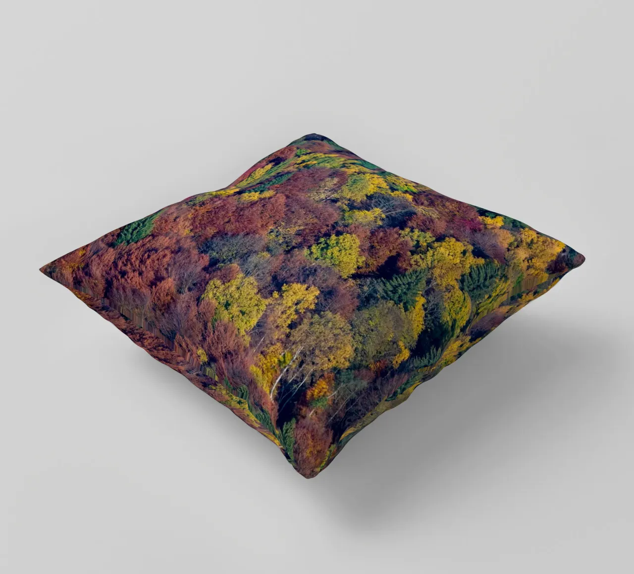 Colourful trees in a forest on a mountain cuscino da anderm