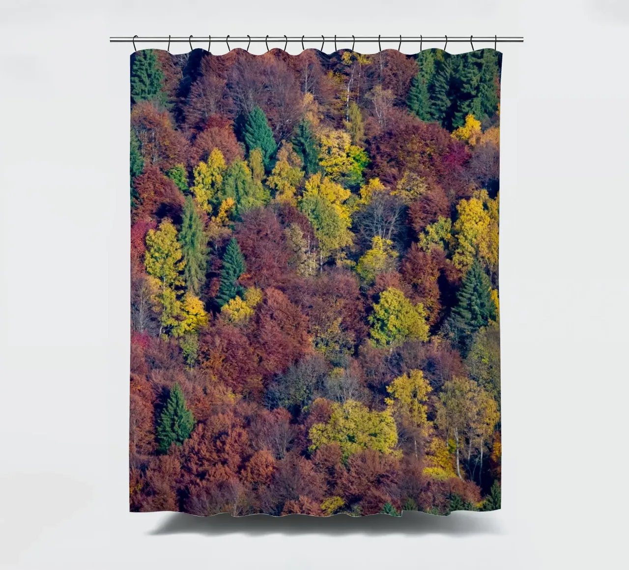 Colourful trees in a forest on a mountain tenda da doccia da anderm