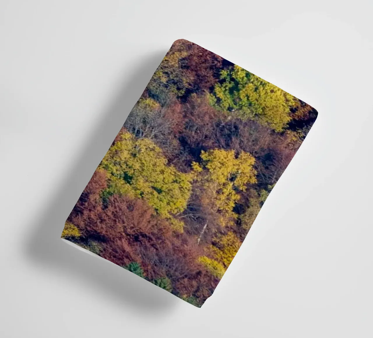 Colourful trees in a forest on a mountain asciugamano da bagno da anderm