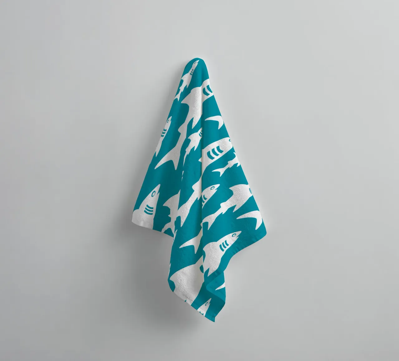 Swimming sharks pattern asciugamano da bagno da baobabprintstore
