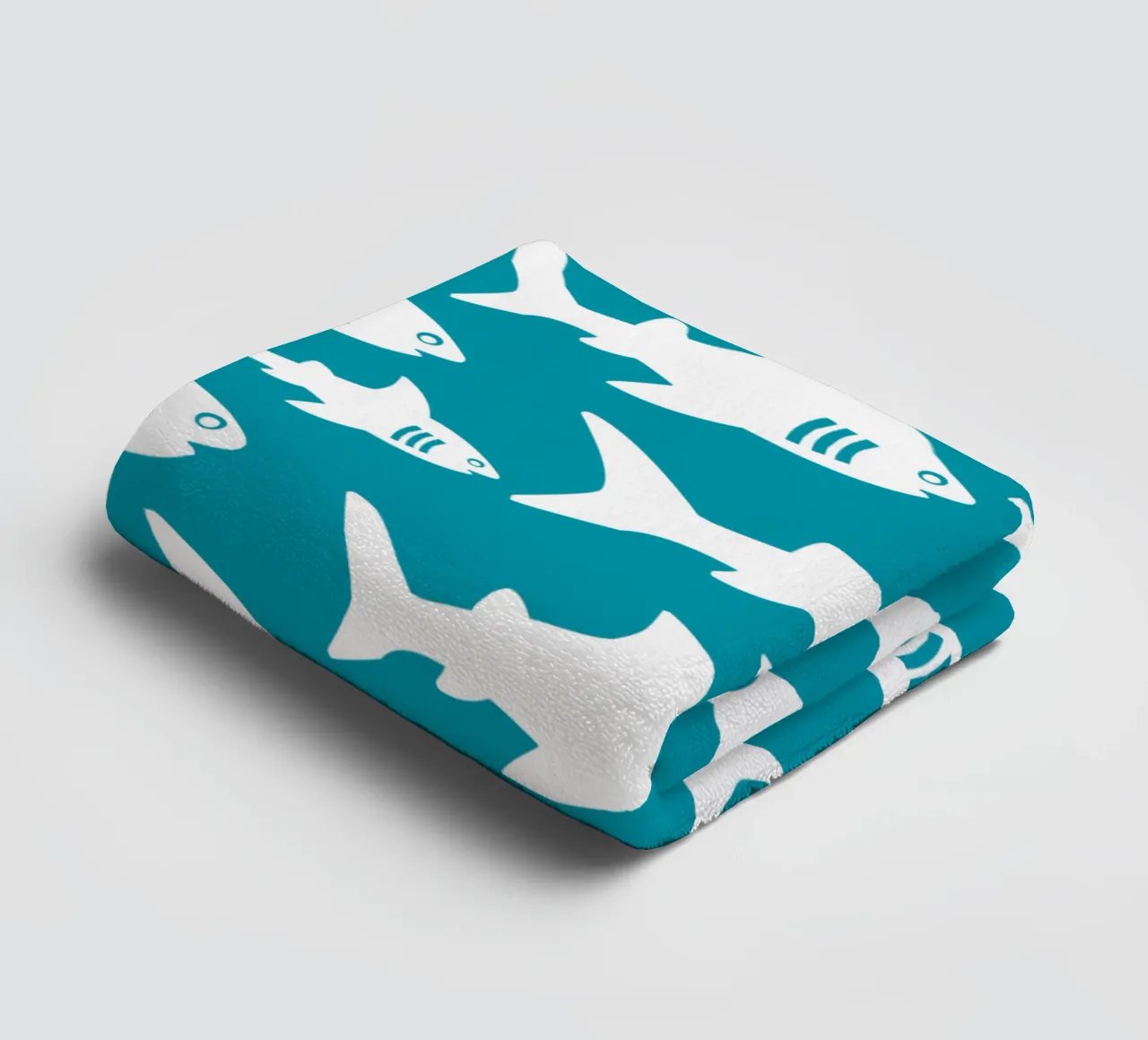 Swimming sharks pattern asciugamano da bagno da baobabprintstore