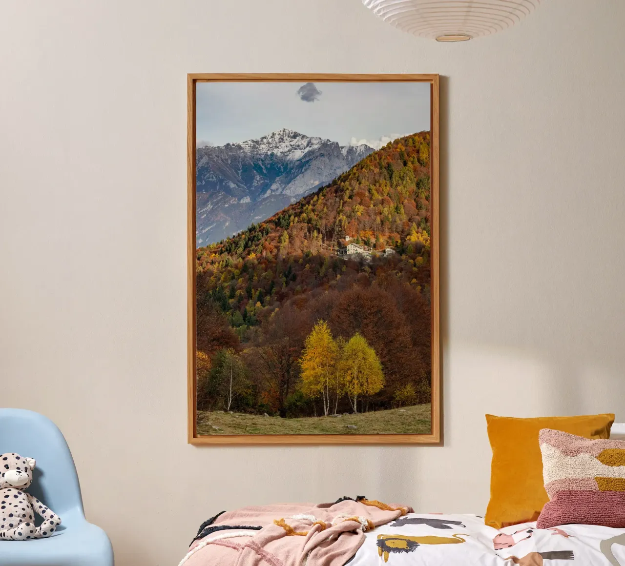 Colourful trees in a forest on a mountain alluminio dibond da anderm