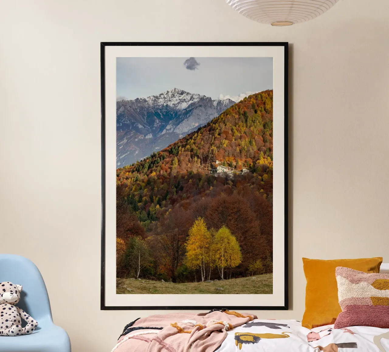 Colourful trees in a forest on a mountain carta hahnemühle da anderm