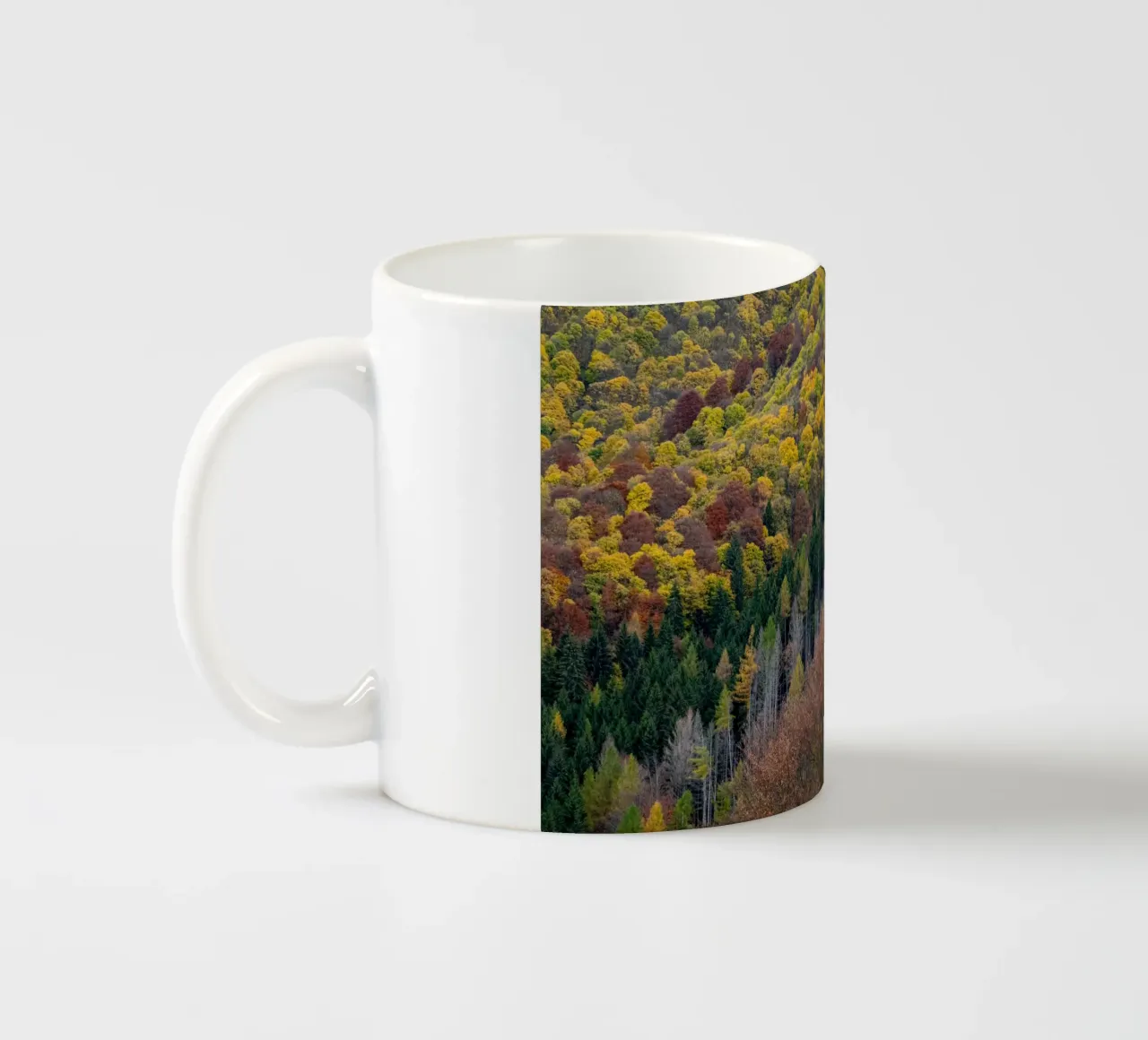 Colourful trees in a forest on a mountain tazza in ceramica da anderm