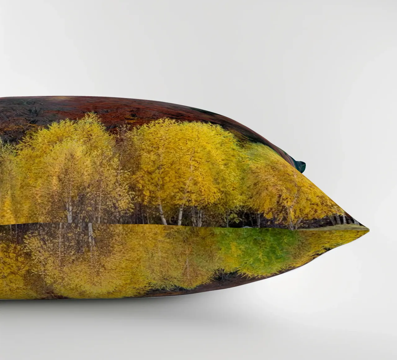 Colourful trees in a forest on a mountain cuscino da anderm