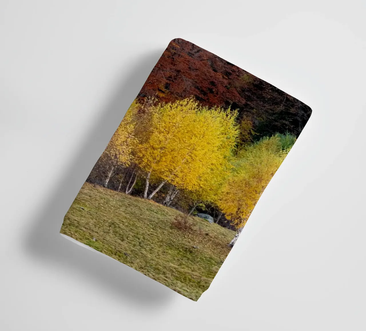 Colourful trees in a forest on a mountain asciugamano da bagno da anderm