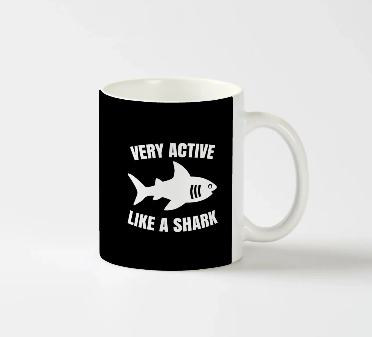 Very active like a shark tazza in ceramica da baobabprintstore