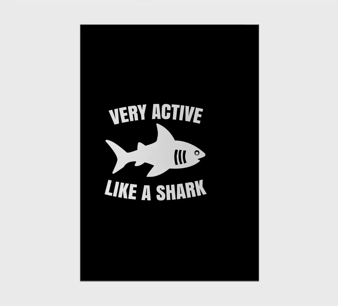 Very active like a shark notebook by baobabprintstore