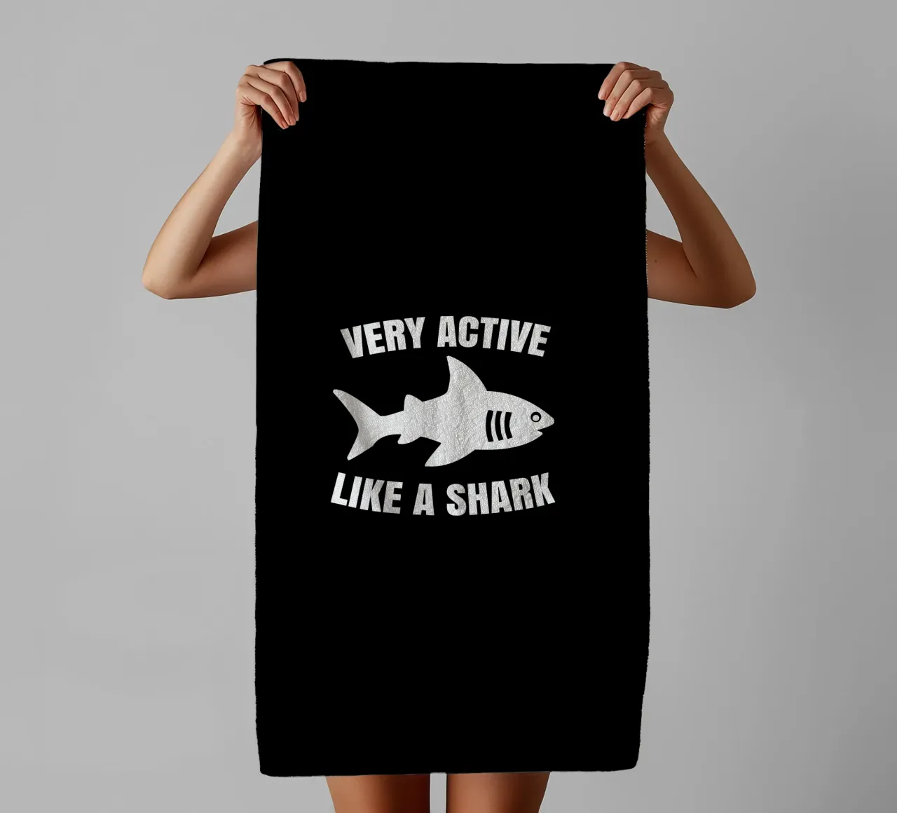 Very active like a shark asciugamano da bagno da baobabprintstore