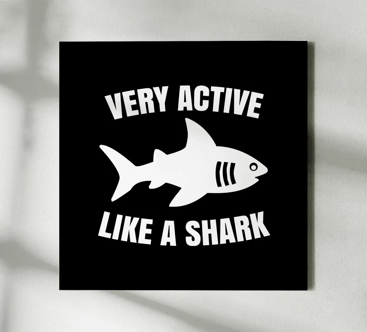Very active like a shark tela con Cornice a cassetta da baobabprintstore