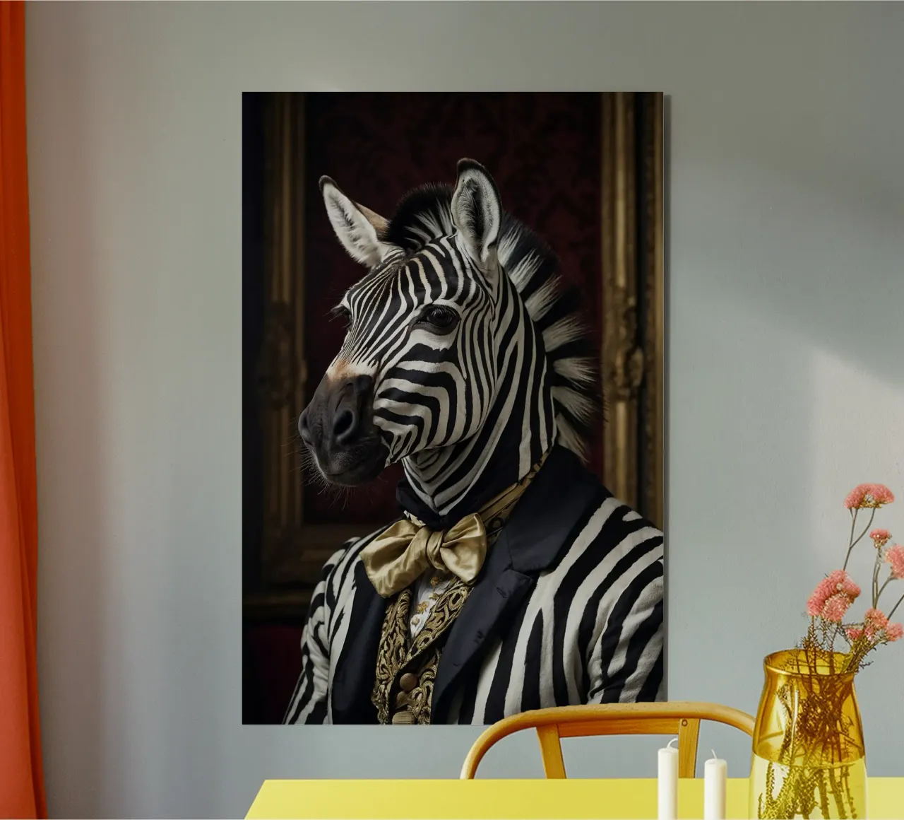 L'elegante zebra - Eleganza in bianco e nero alluminio dibond da Beasts of Nobility