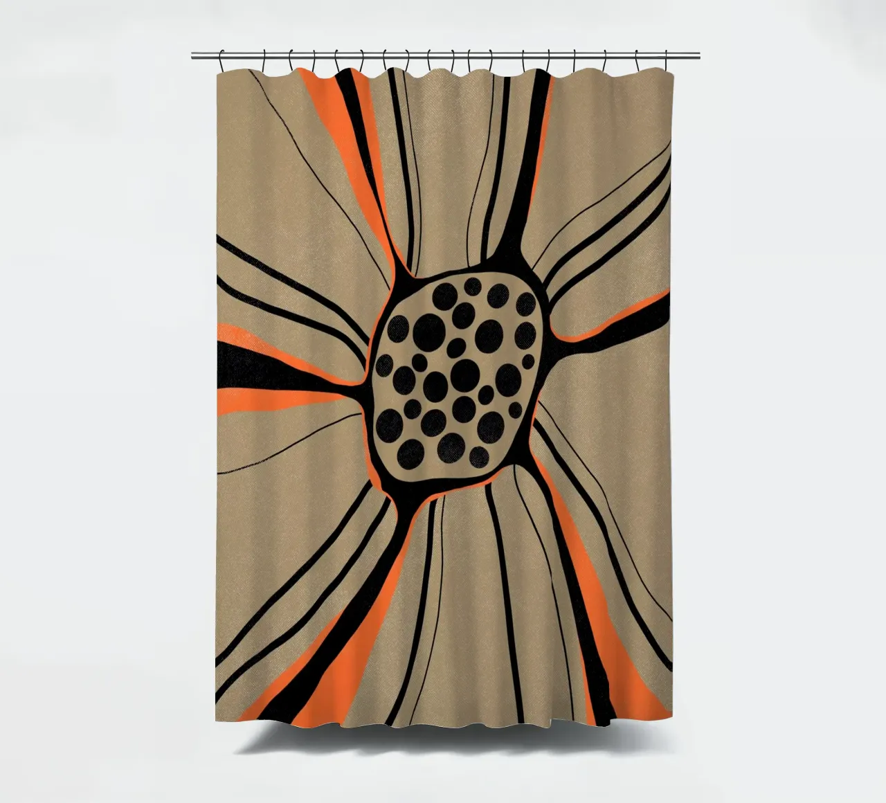 Riso no.3 shower curtain by Froilein Juno